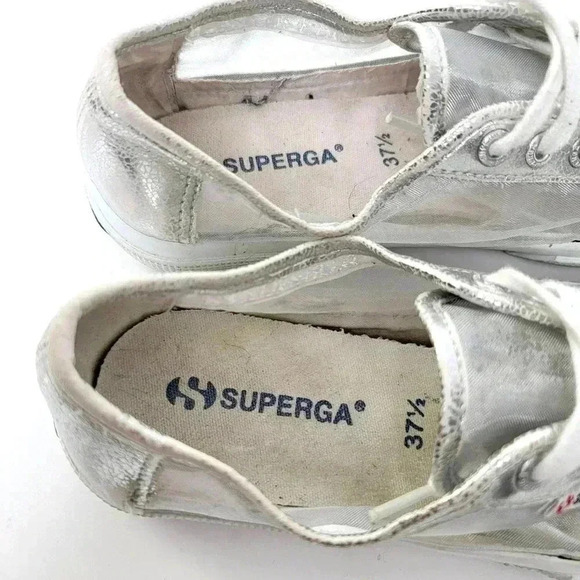 Superga Metallic Mesh Rave Platform Sneakers - 7 - Picture 8 of 9